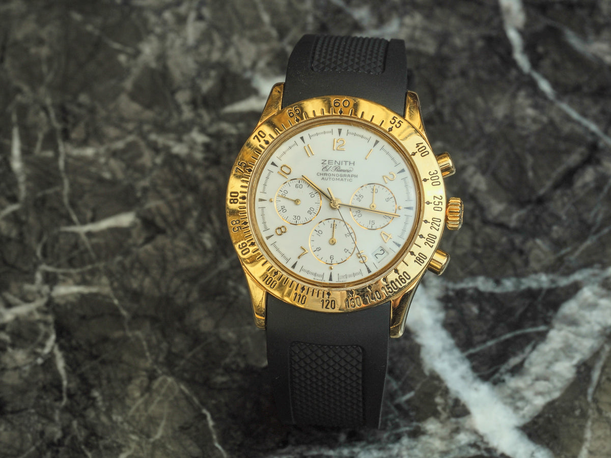 Zenith El Primero Chronograph 06.0050.400 Gold White Dial Arabic Numerals