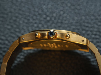 Cartier Santos Ronde Chronograph 18k Yellow Gold W15078G1 1500 0