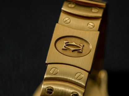 Cartier Santos Ronde Chronograph 18k Yellow Gold W15078G1 1500 0