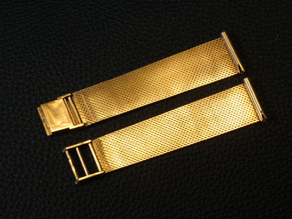 Uhrenarmband Milanaise 18K Gold 18 mm Streifenmuster