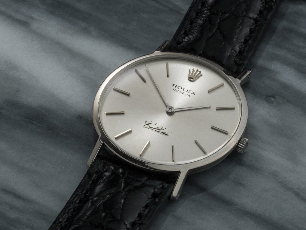 Rolex Cellini 18k White Gold Silver Dial Ref. 3601 Wristwatch