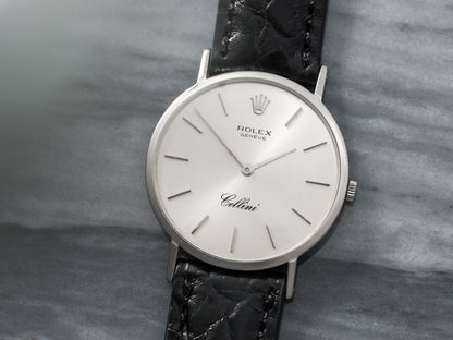 Rolex Cellini 18k White Gold Silver Dial Ref. 3601 Wristwatch