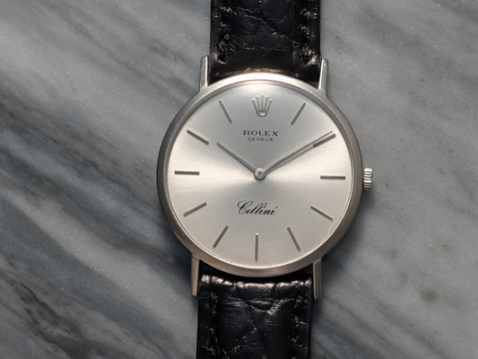 Rolex Cellini 18k White Gold Silver Dial Ref. 3601 Wristwatch
