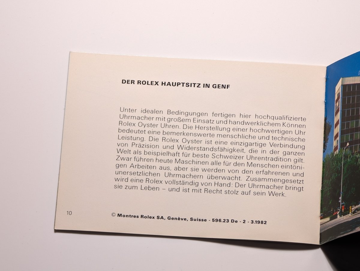 Rolex Cosmograph Daytona Booklet 596.23 1982 German Strap / Bracelet