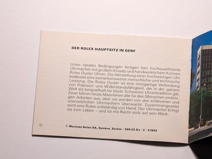 Rolex Cosmograph Daytona Booklet 596.23 1982 German Strap / Bracelet