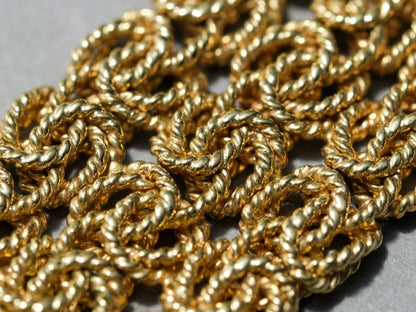 Rolex Ladies Watch 18k Yellow Gold Vintage Cord Bracelet Wristwatch