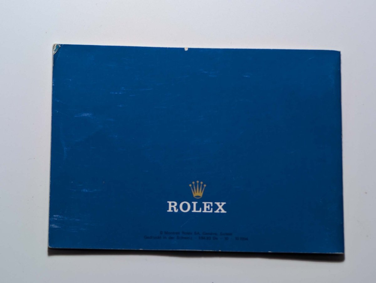 Rolex Submariner Booklet 594.93 1994 German Papers