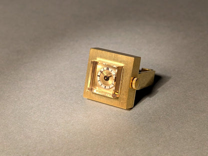 Sicura Ring Watch Gold Plated Manual NOS Ring Watch