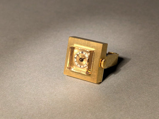 Sicura Ring Watch Gold Plated Manual NOS Ring Watch