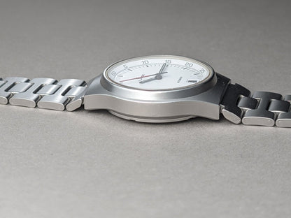 Sinn 444 Sportuhr White Dial Steel Bracelet Wristwatch