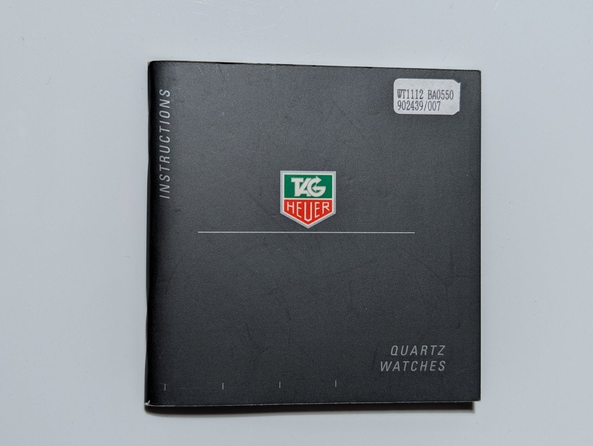 TAG Heuer Link WT1112 BA0550 Manual Booklet Papers
