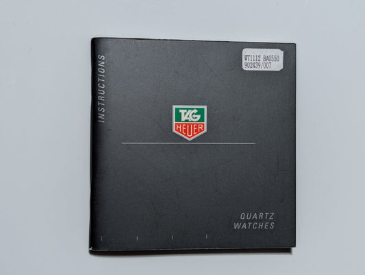 TAG Heuer Link WT1112 BA0550 Manual Booklet Papers