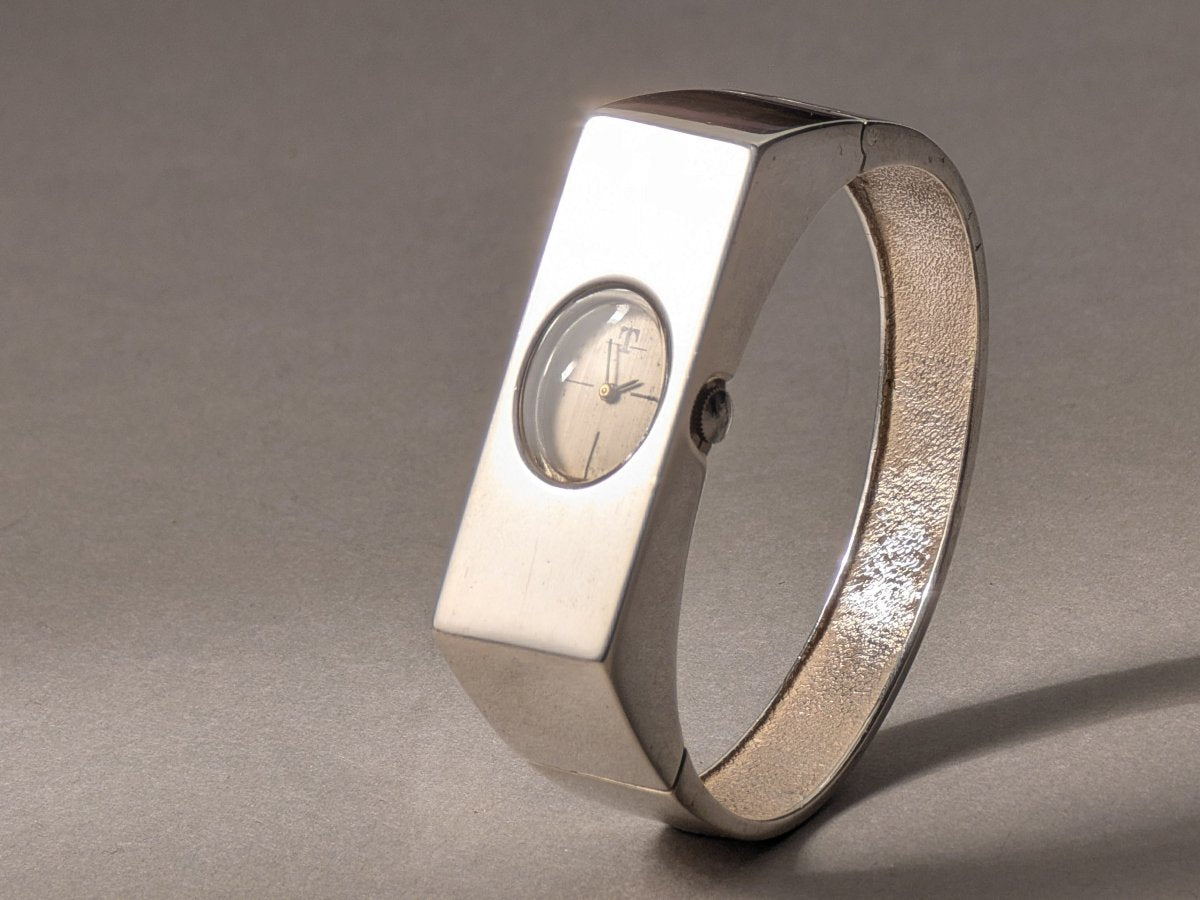 Tissot Sterling Silver Cuff Watch Vintage Wristwatch