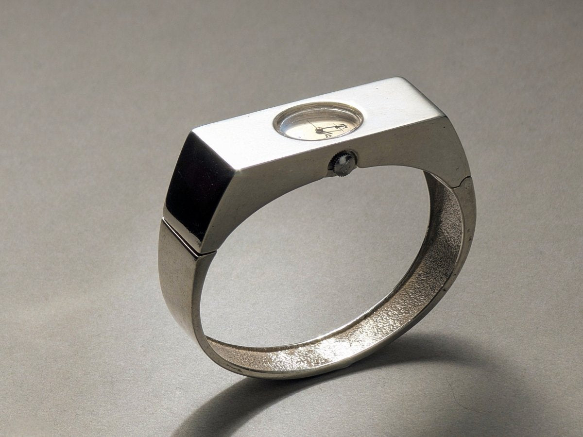 Tissot Sterling Silver Cuff Watch Vintage Wristwatch