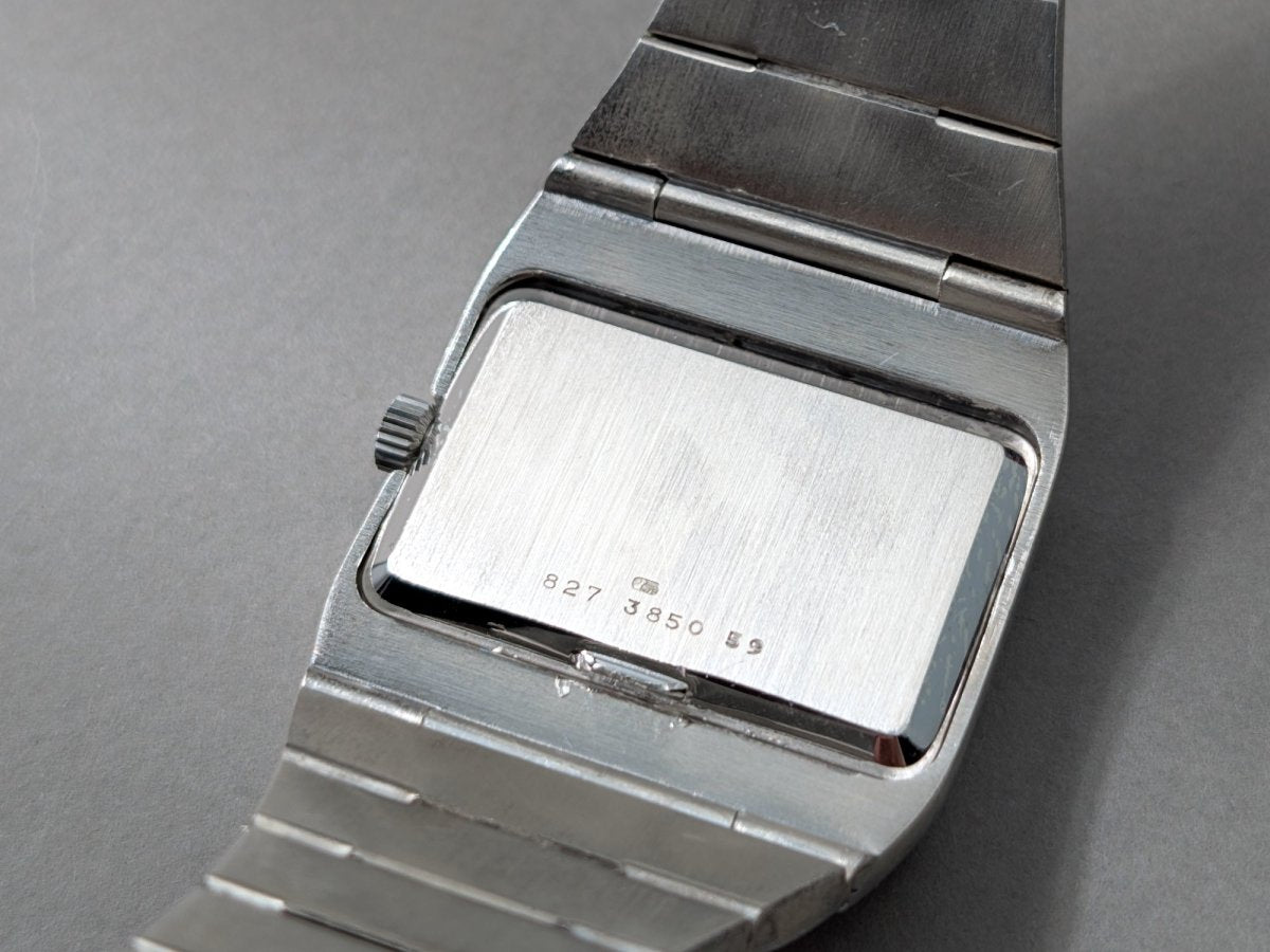 TV - shaped Certina Blue Dial Sterling Silver Wristwatch
