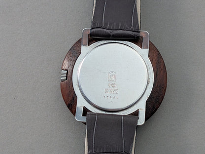 Universa Disco Volante Wood and Sterling Silver Wristwatch