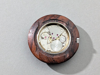 Universa Disco Volante Wood and Sterling Silver Wristwatch