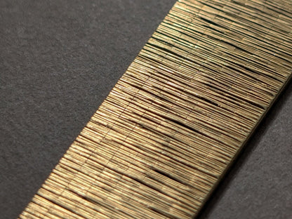 Vintage 14k Gold Watch Bracelet 18 mm Reed Mat Bark Finish Strap / Bracelet