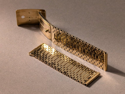 Vintage 14k Gold Watch Bracelet 18 mm Spring Clasp Strap / Bracelet