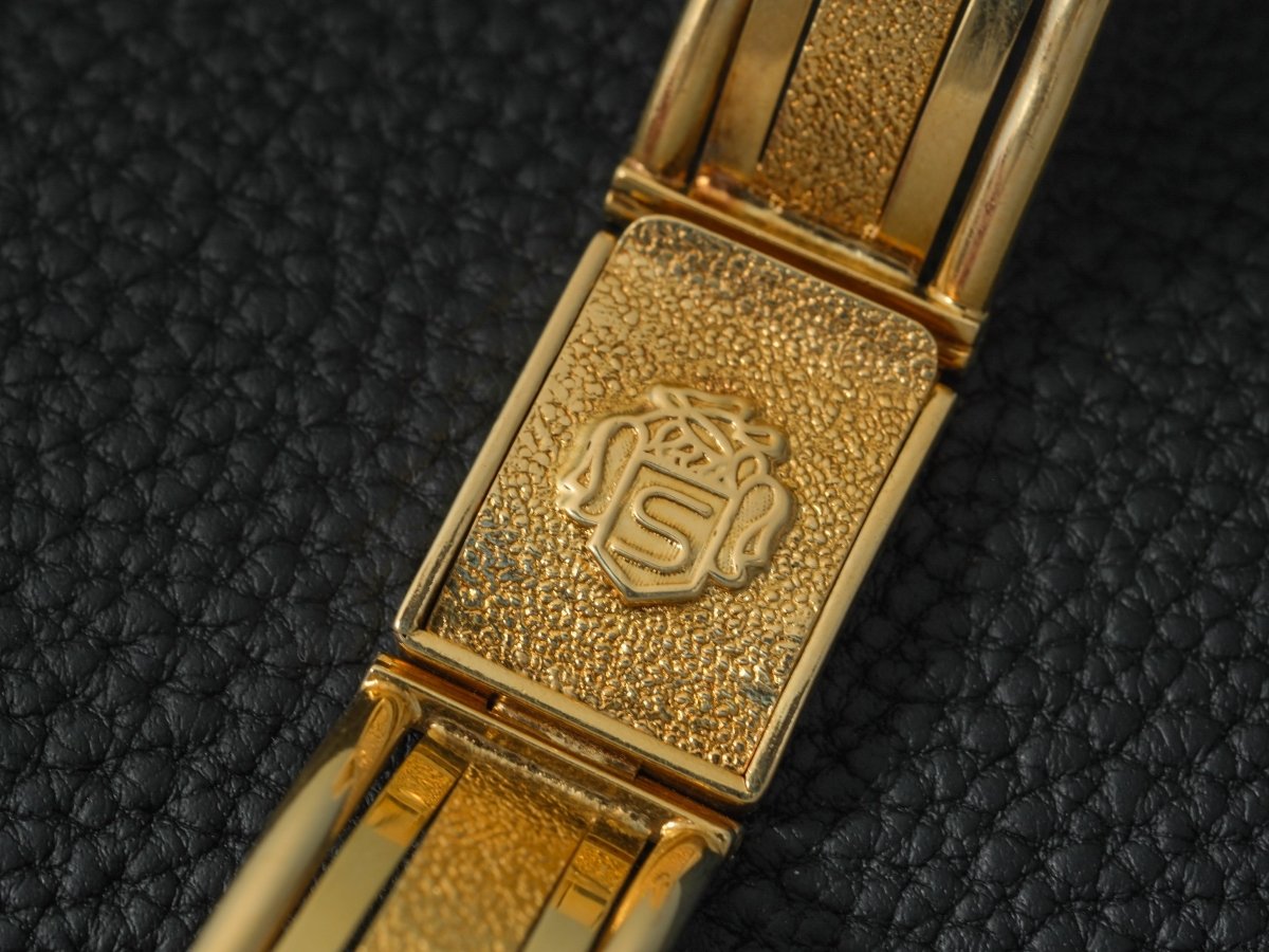 Vintage 17 mm Bangle Watch Bracelet 18k Gold