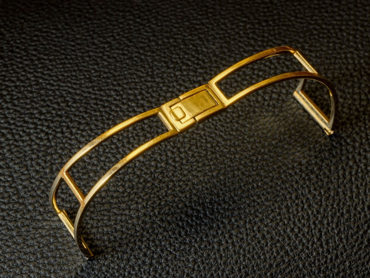 Vintage 18 mm Bangle Watch Bracelet 18K Gold