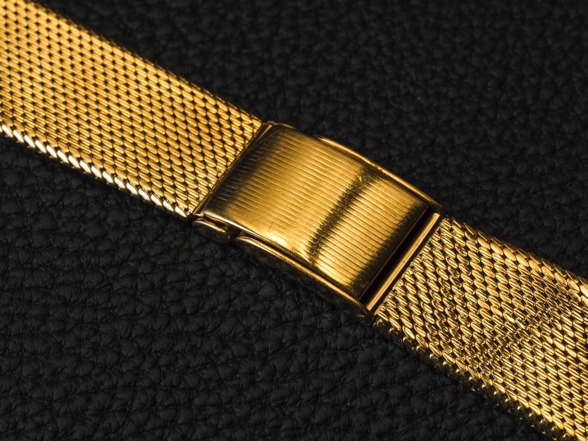 Vintage 18 mm Milanaise Bracelet 18k Gold Strap / Bracelet