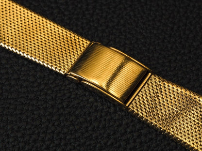 Vintage 18 mm Milanaise Bracelet 18k Gold Strap / Bracelet