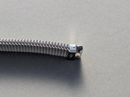 Vintage 18 mm Tessuflex Flexible Steel Milanaise Mesh Bracelet Strap / Bracelet