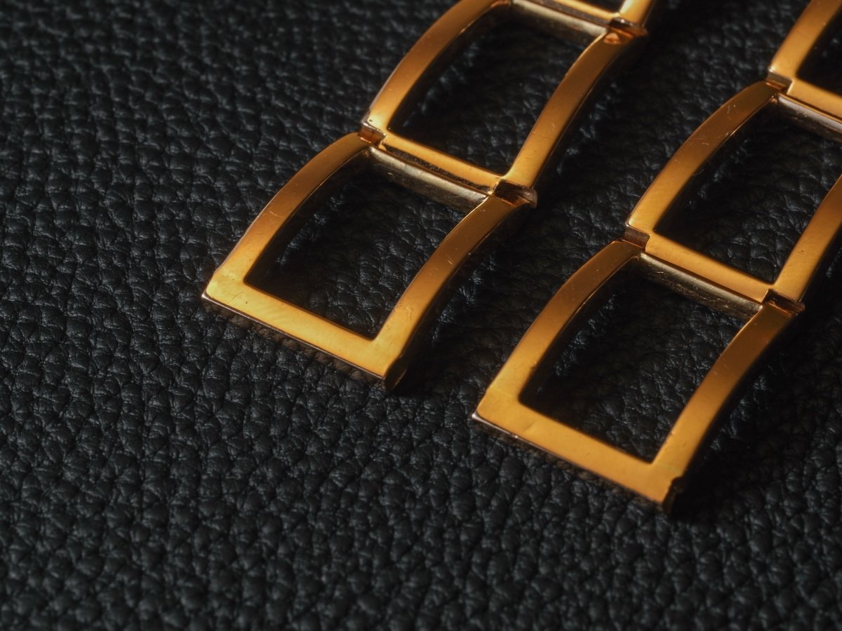 Vintage 18mm Ladder Watch Bracelet 18k Gold