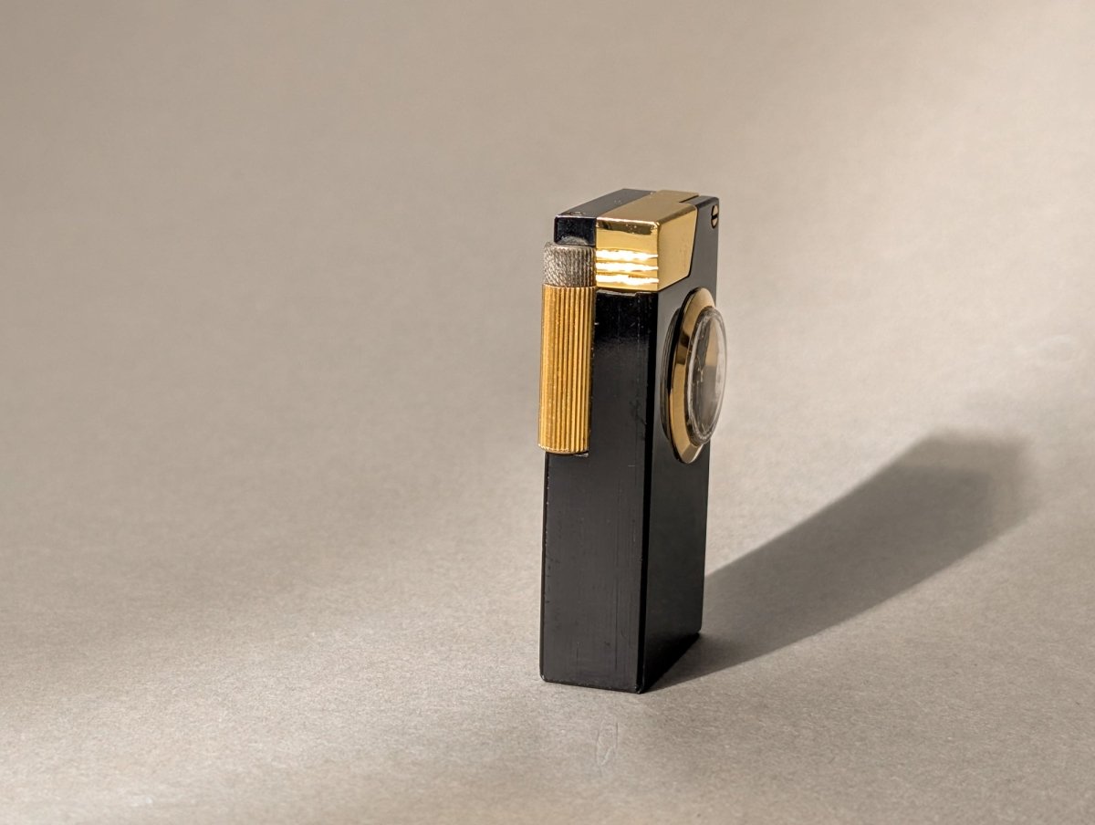 Vintage Burgana Lighter with Watch Clock