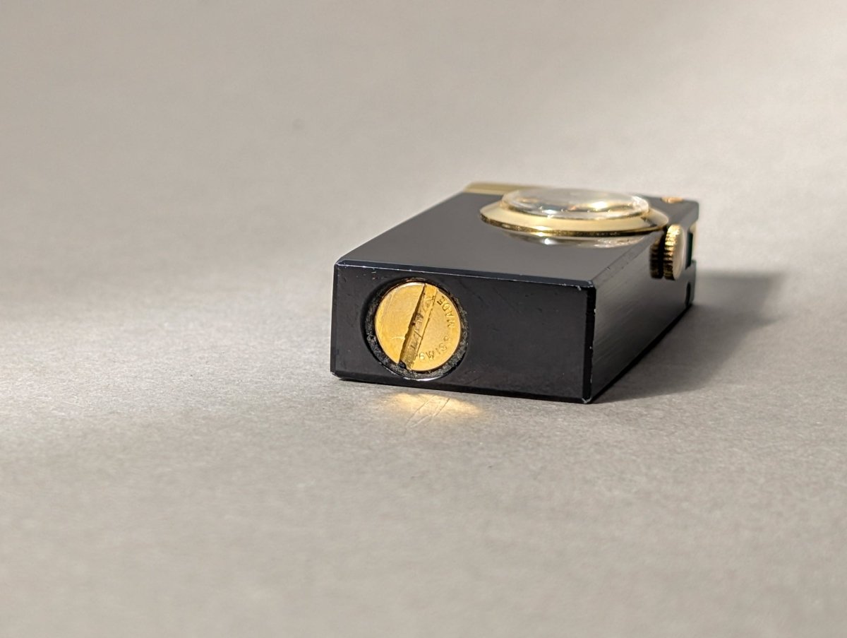 Vintage Burgana Lighter with Watch Clock