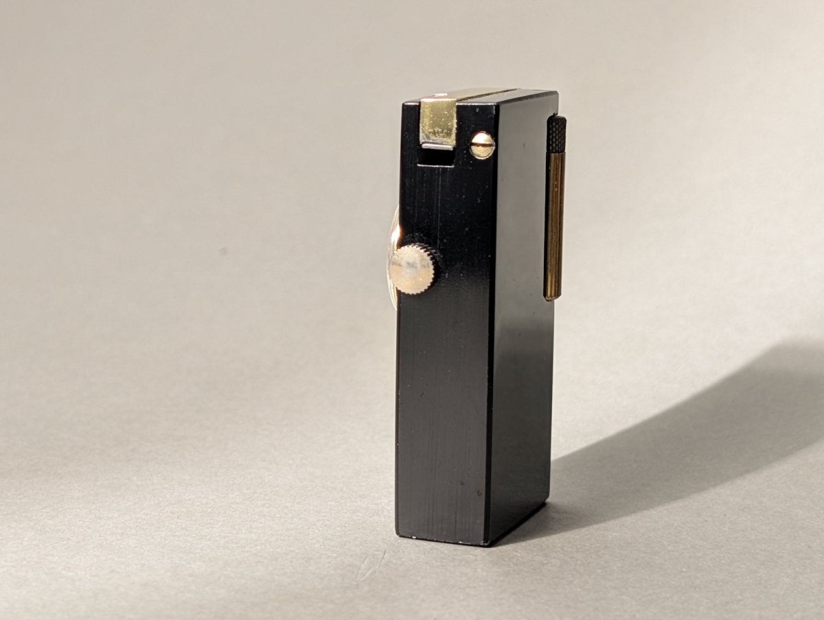 Vintage Burgana Lighter with Watch Clock