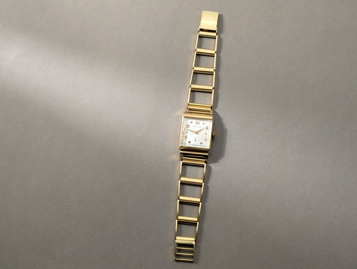 Vintage Ladder Watch Bracelet 14k Gold 17 mm Strap / Bracelet