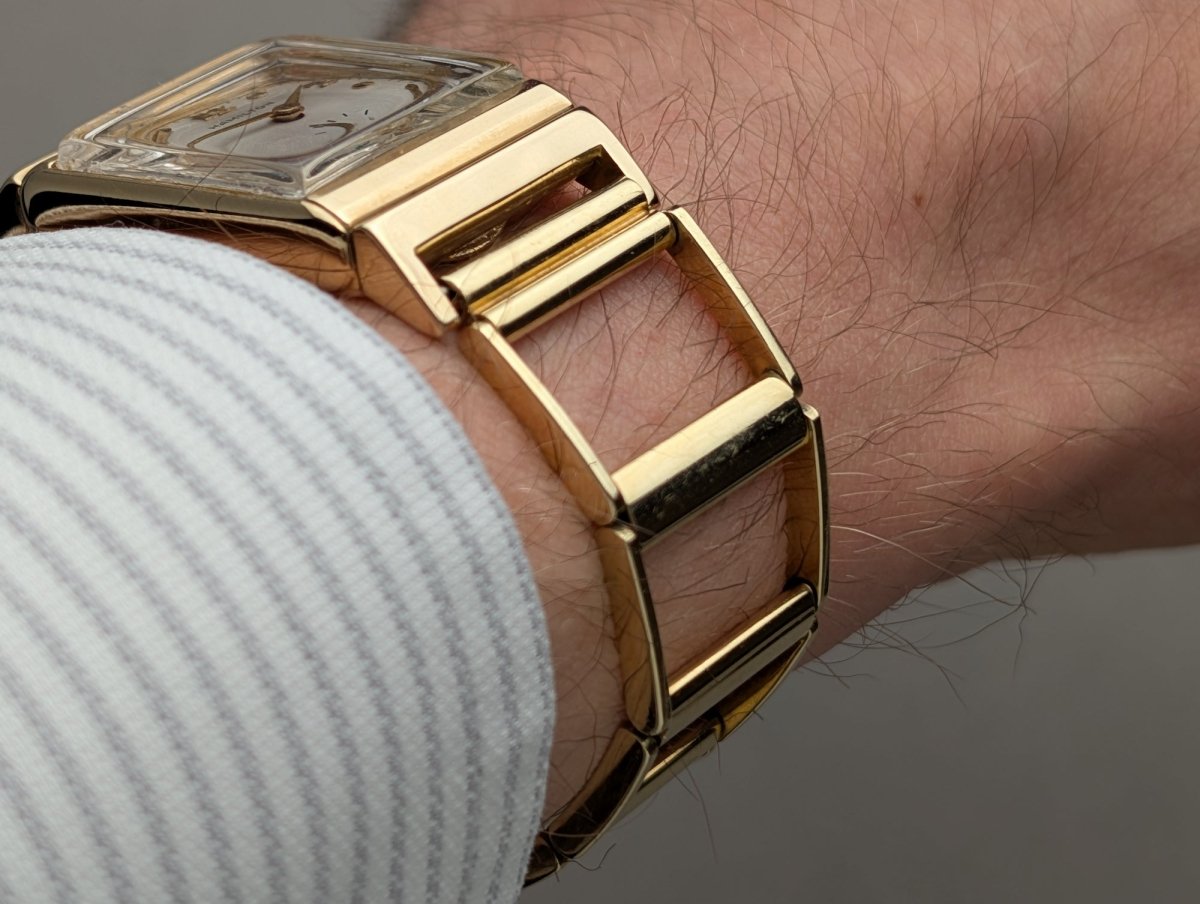 Vintage Ladder Watch Bracelet 14k Gold 17 mm Strap / Bracelet