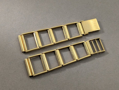 Vintage Ladder Watch Bracelet 14k Gold 17 mm Strap / Bracelet
