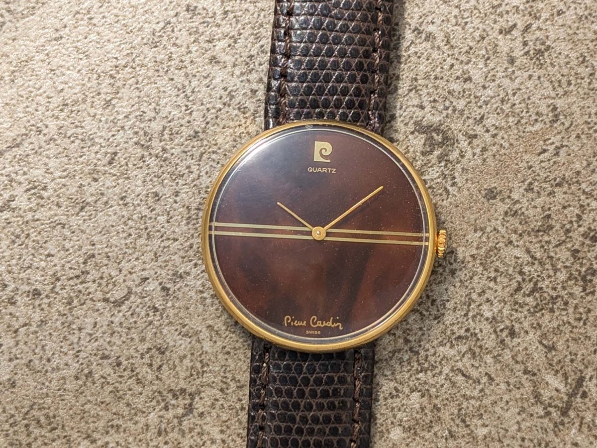 Vintage Pierre Cardin - Wood dial - Gold