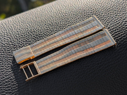 Watch Bracelet 18K Gold 18 mm Striped