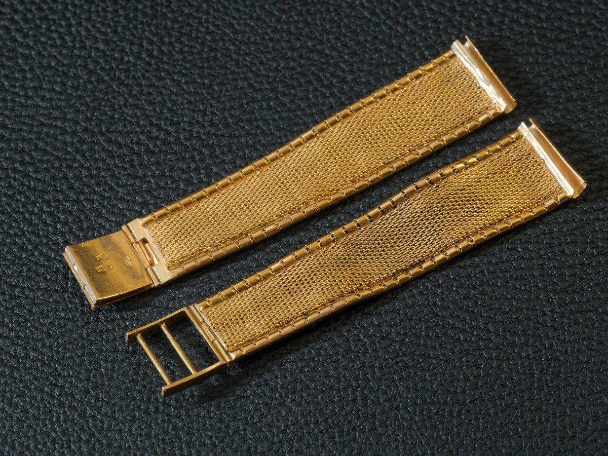 Watch Bracelet 18K Gold 18 mm Striped