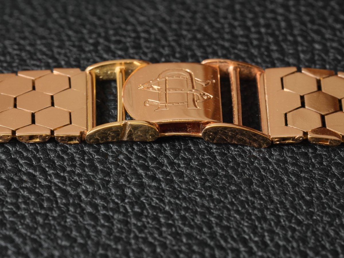 Watch Bracelet Honeycomb 18K Pink Gold 17 18 mm