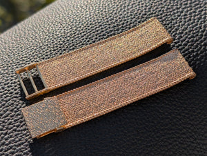 Uhrenarmband Milanaise 18K Gold 18 mm Streifenmuster