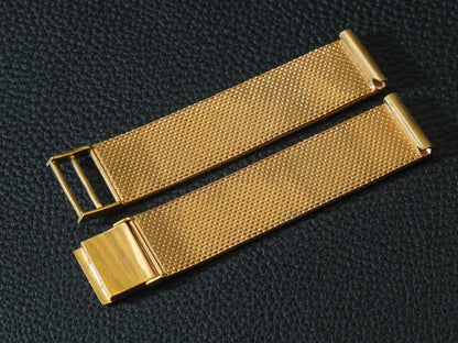Watch Bracelet Milanaise 18K Gold 18 mm Frosted Finish