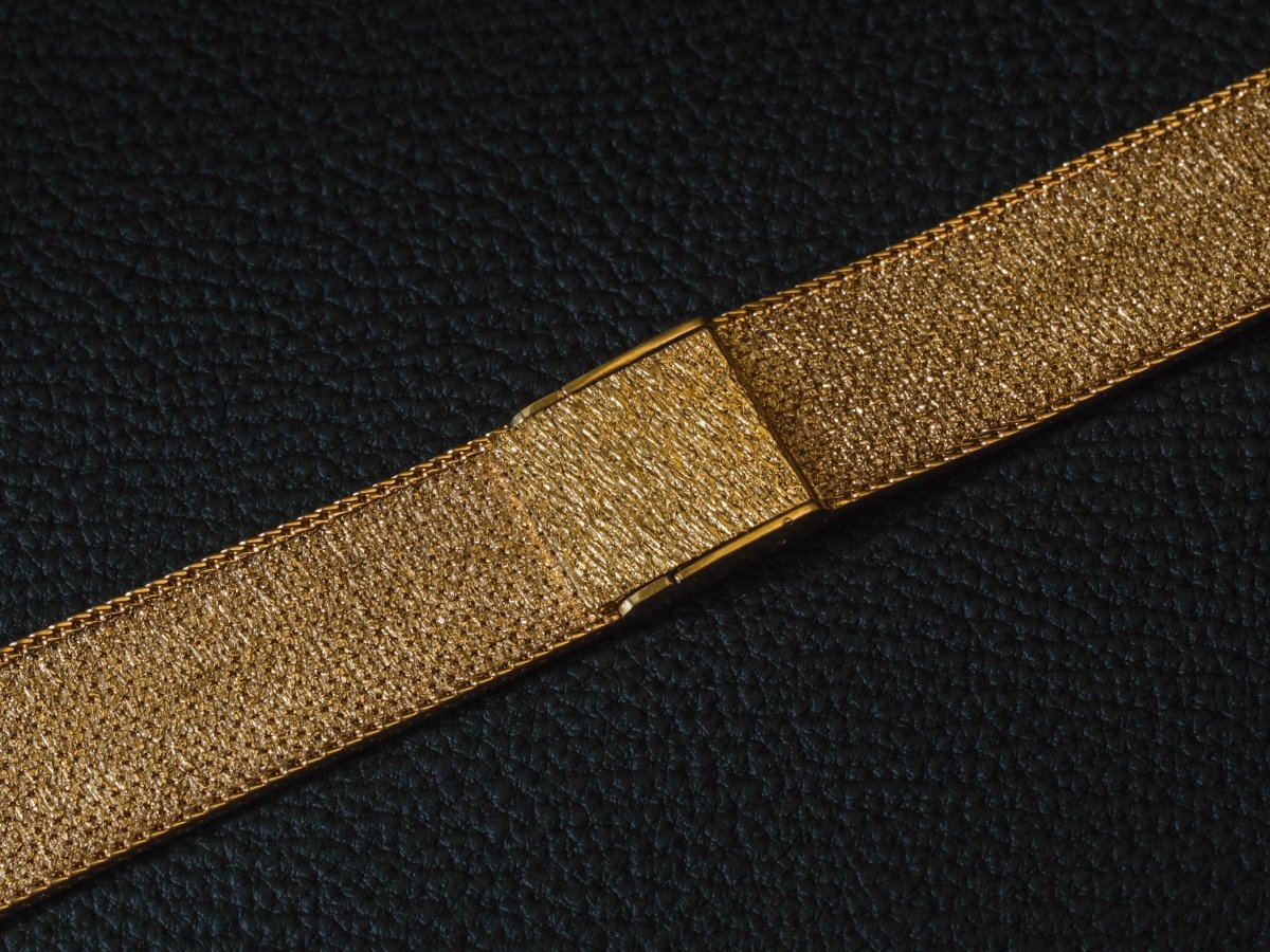 Watch Bracelet Milanaise 18K Gold 18 mm Frosted Finish