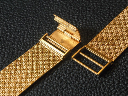 Watch Bracelet Milanaise 18K Gold Chessboard Pattern 18mm