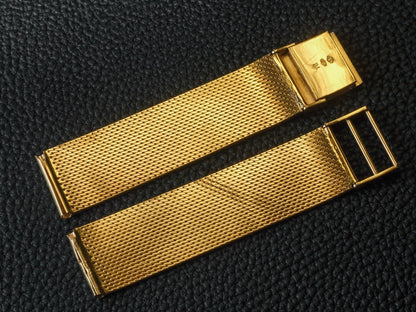 Watch Bracelet Milanaise 18K Gold Chessboard Pattern 18mm
