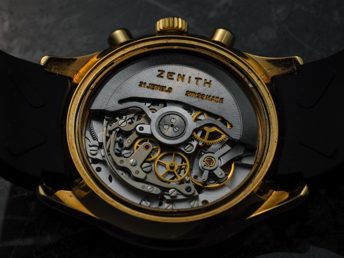 Zenith El Primero Bolognese Chronograph 06.0050.400 Gold White Dial Wristwatch