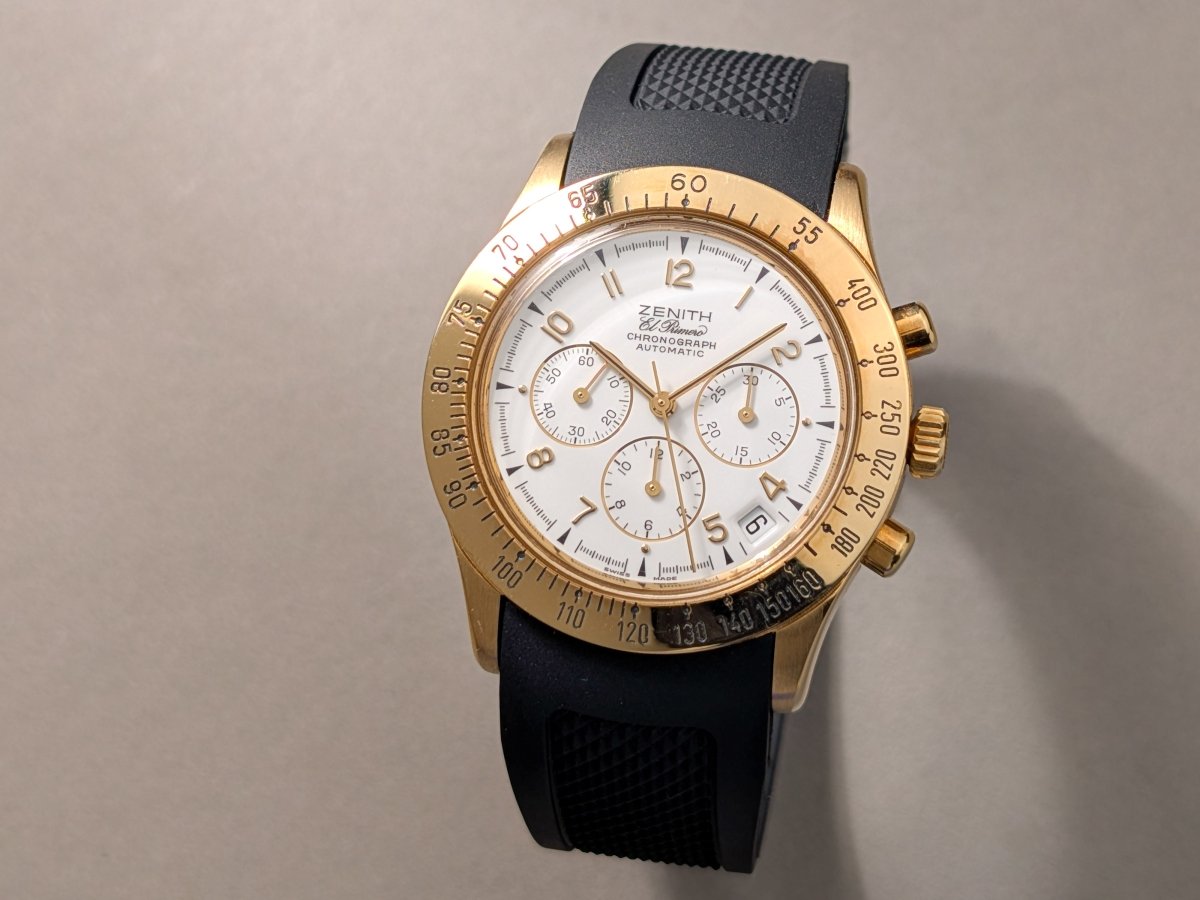 Zenith El Primero Chronograph 06.0050.400 18K White Dial Wristwatch