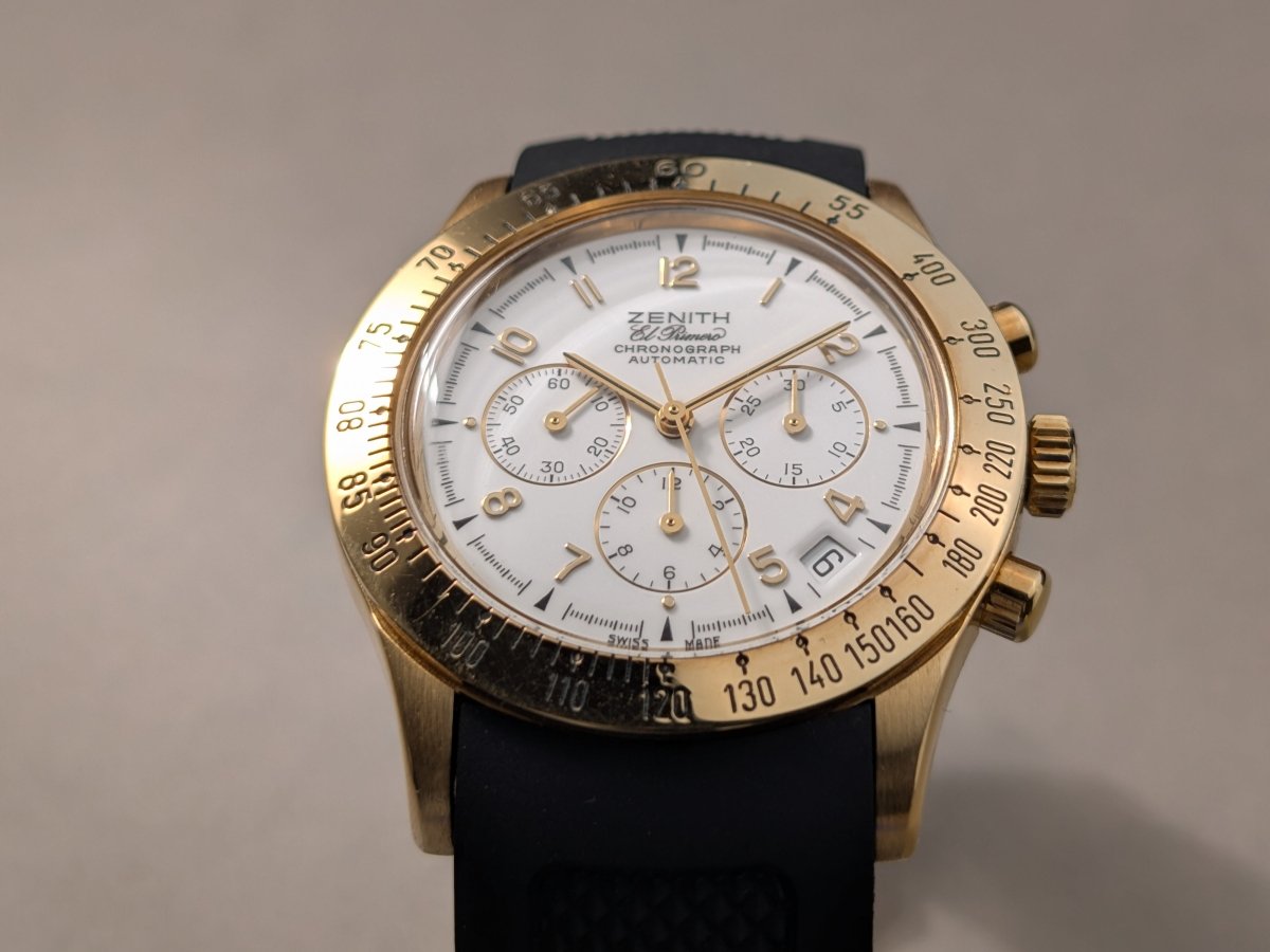 Zenith El Primero Chronograph 06.0050.400 18K White Dial Wristwatch