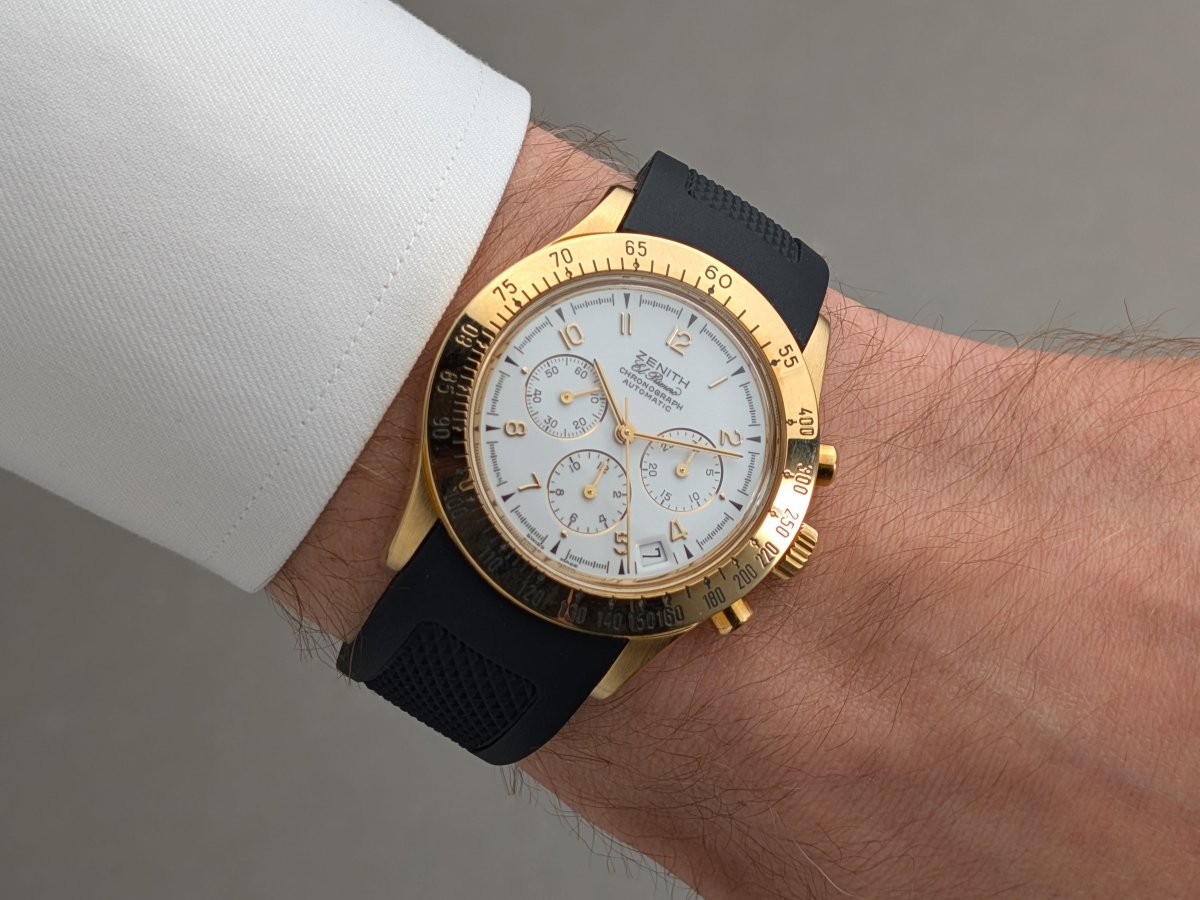 Zenith El Primero Chronograph 06.0050.400 18K White Dial Wristwatch